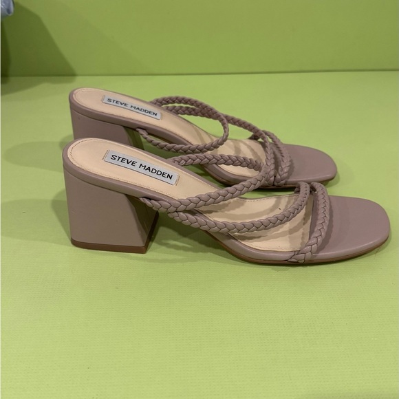 Steve Madden Braided Strap Heels - Cream - Picture 4 of 8